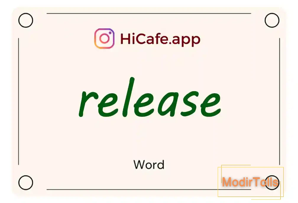 Meaning and usage of release word