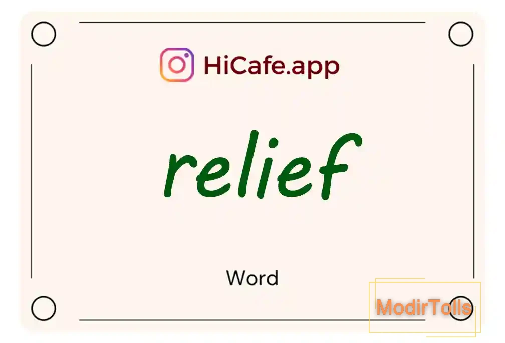 Meaning and usage of relief word