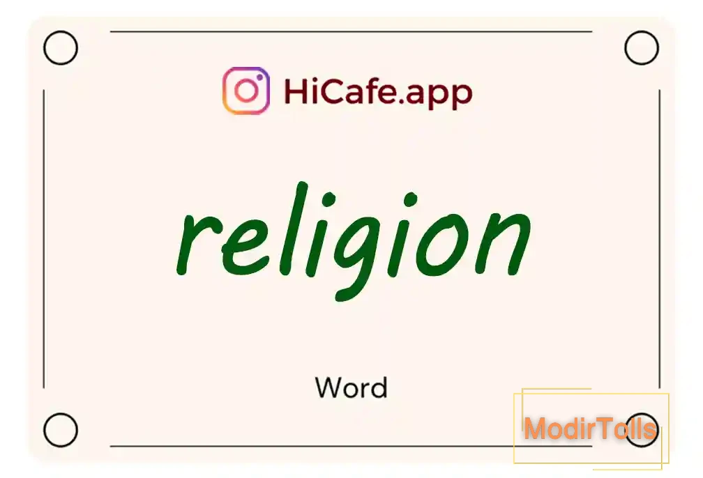 Meaning and usage of religion word