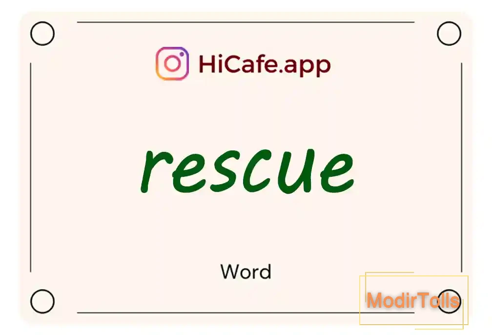 Meaning and usage of rescue word