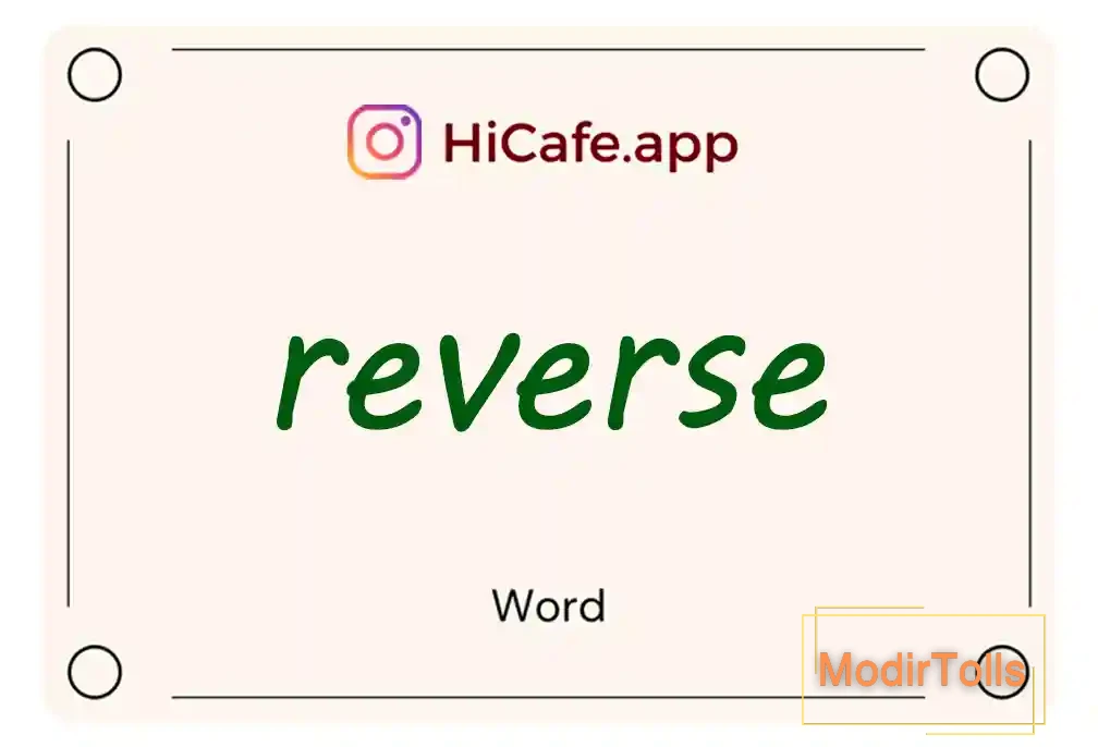 Meaning and usage of reverse word