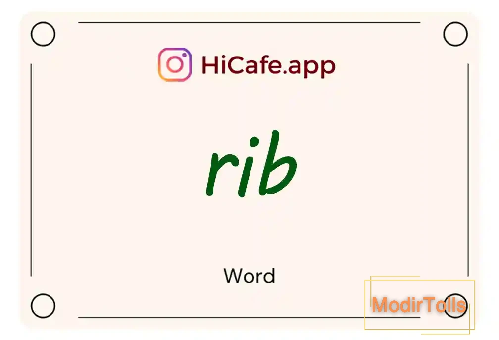 Meaning and usage of rib word