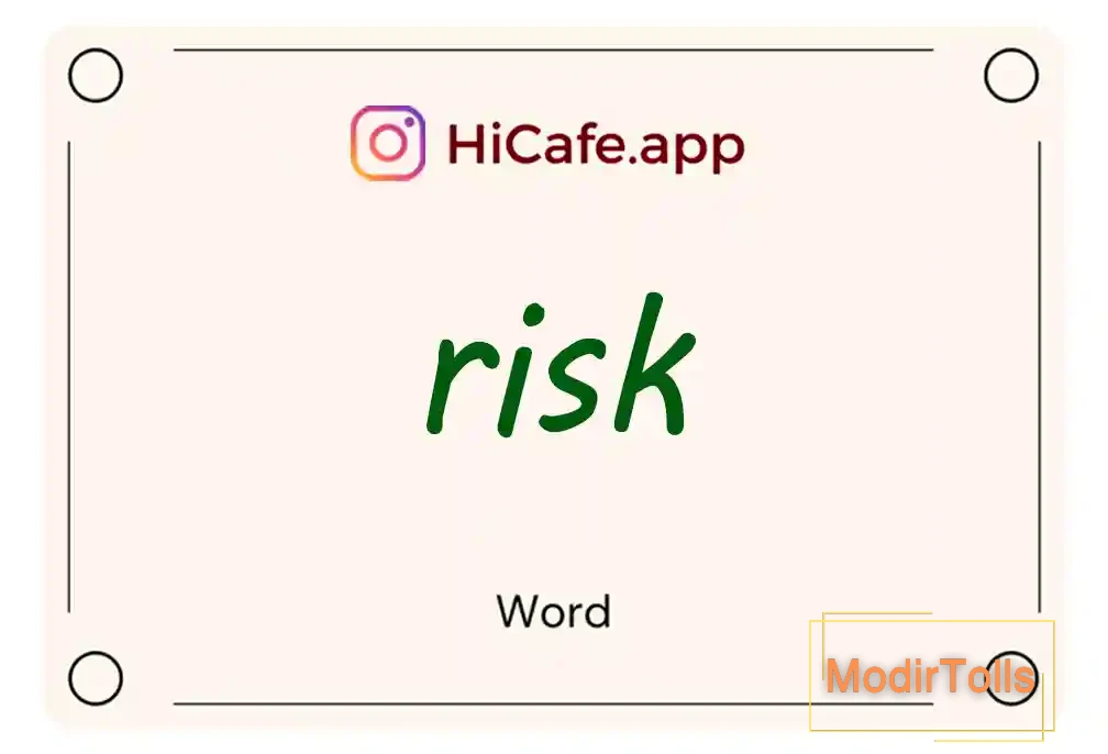 Meaning and usage of risk word