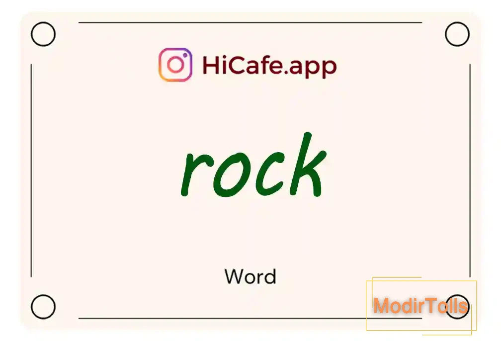Meaning and usage of rock word