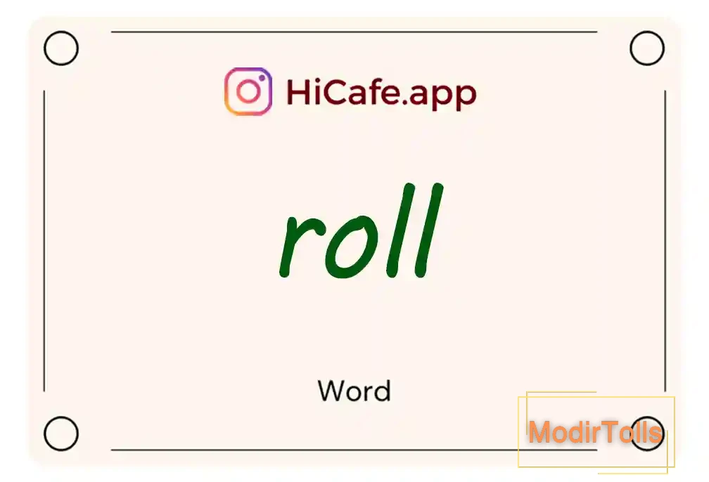 Meaning and usage of roll word