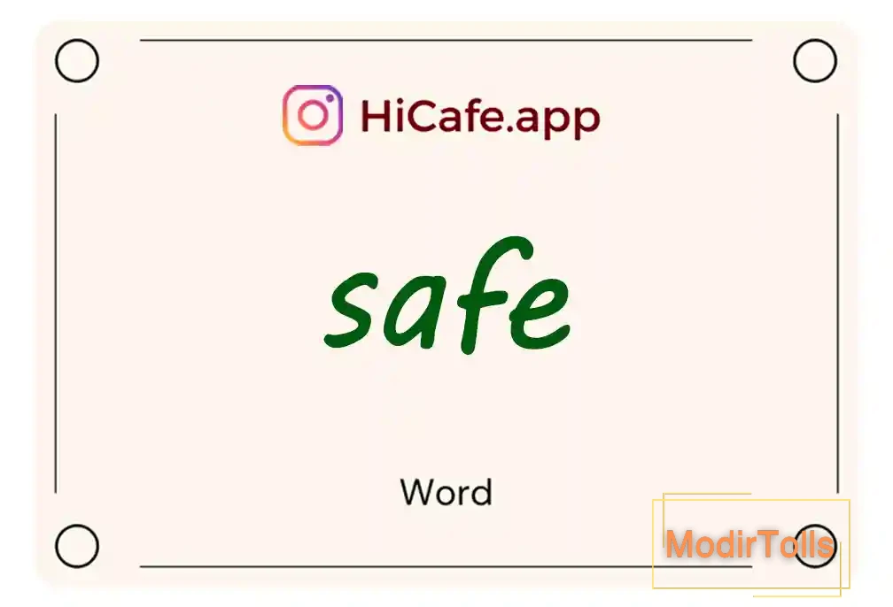 Meaning and usage of safe word