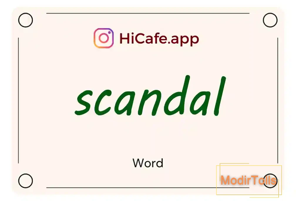 Meaning and usage of scandal word