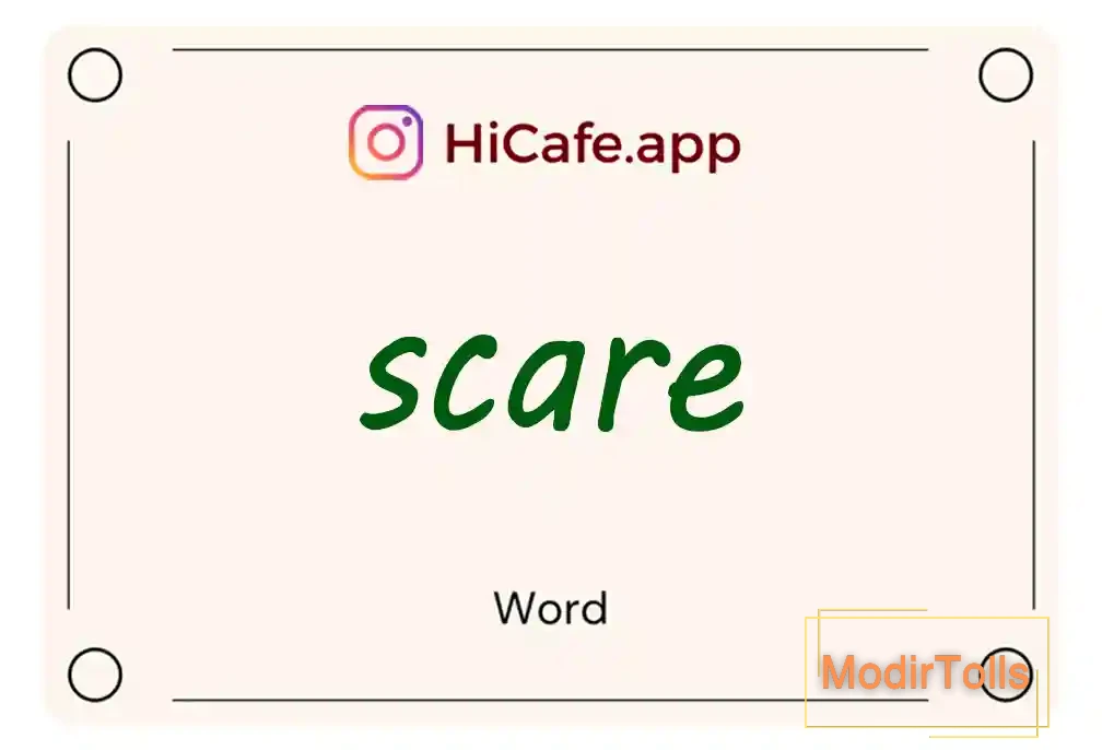 Meaning and usage of scare word