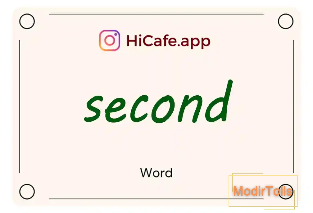 Meaning and usage of second word