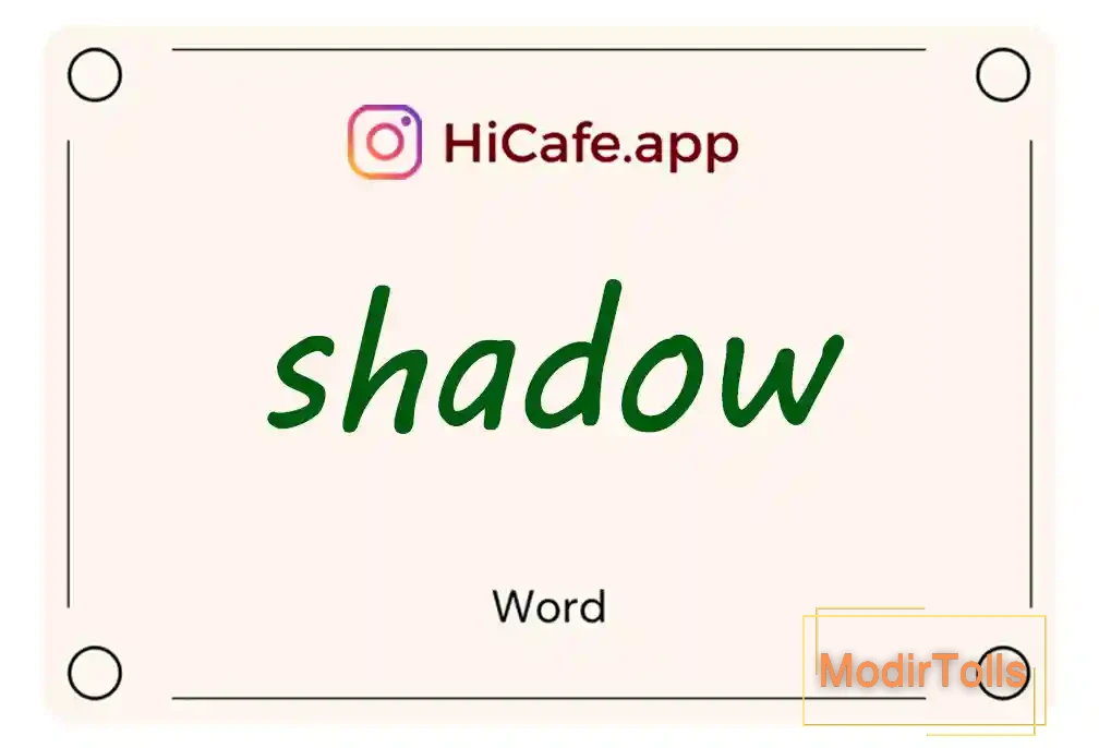 Meaning and usage of shadow word