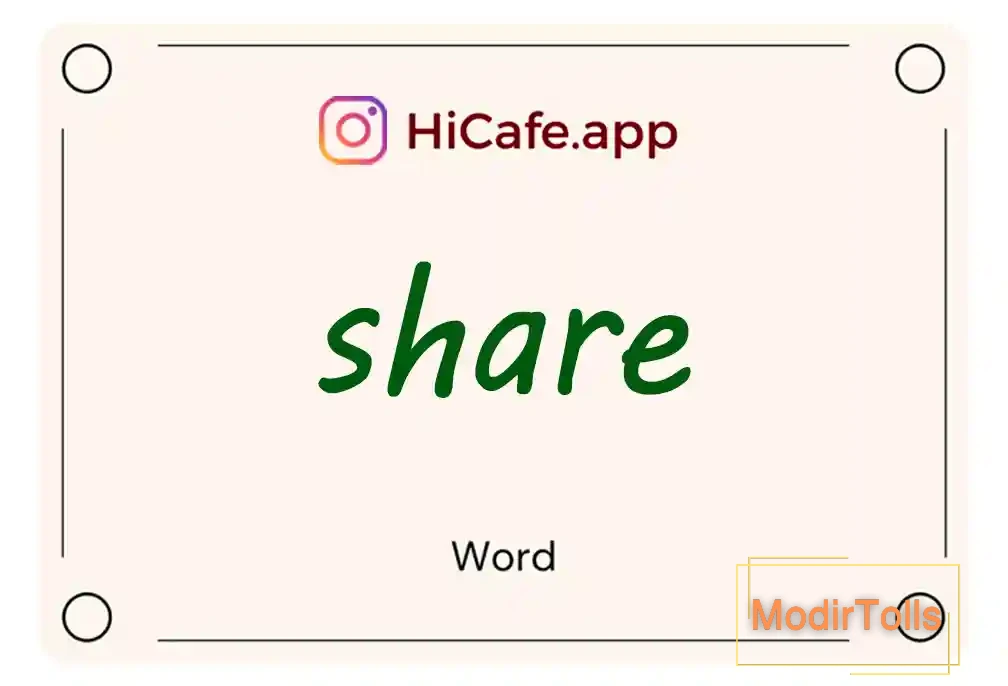 Meaning and usage of share word