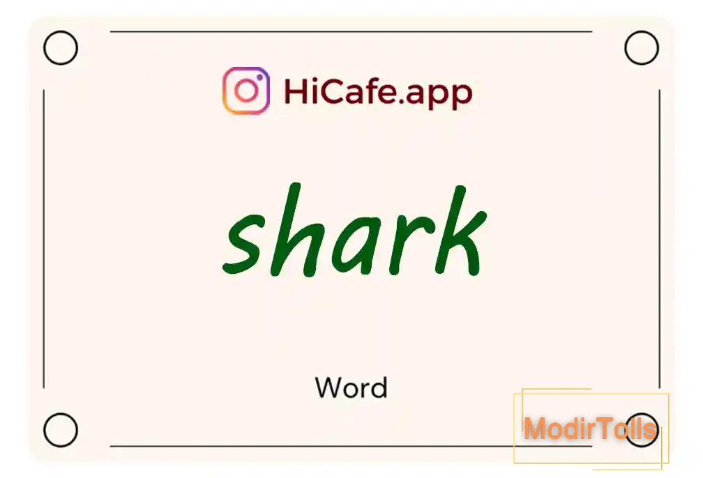 Meaning and usage of shark word