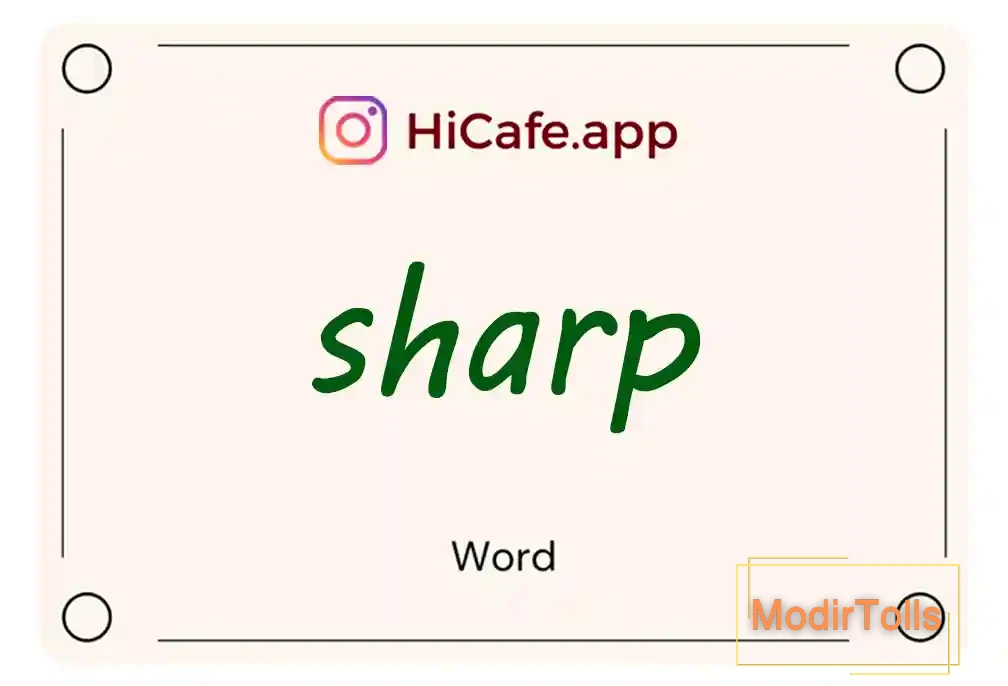 Meaning and usage of sharp word