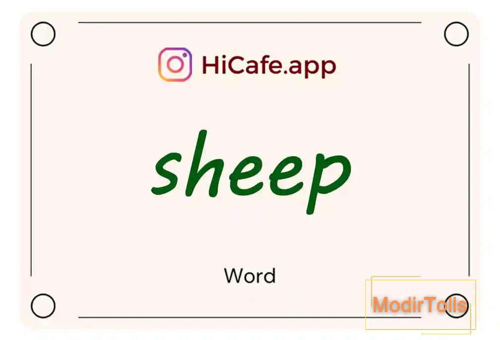 Meaning and usage of sheep word