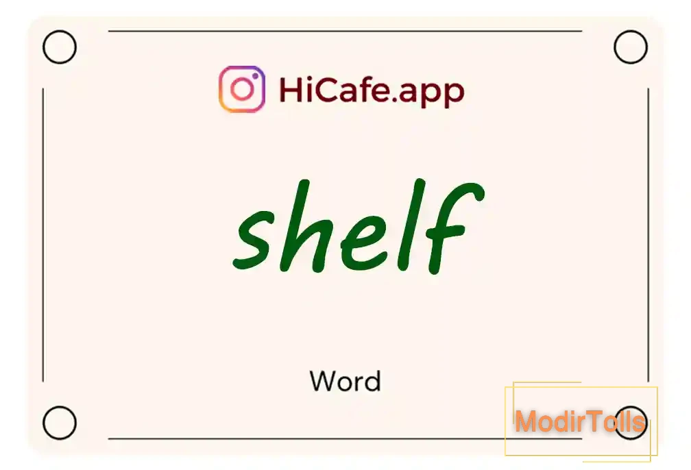Meaning and usage of shelf word