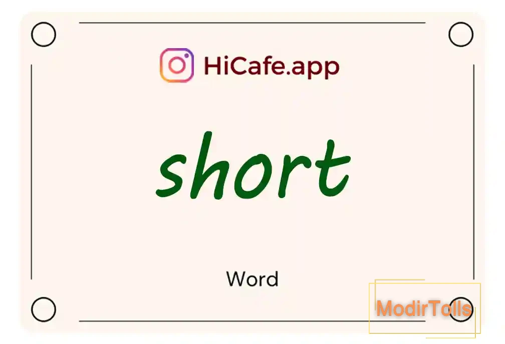 Meaning and usage of short word