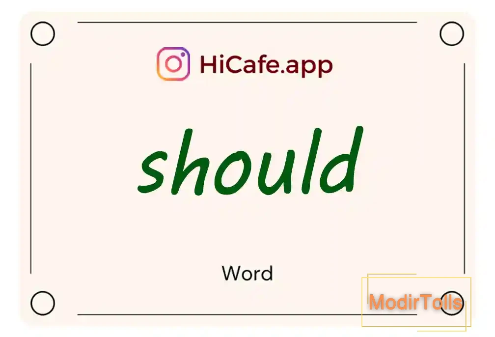 Meaning and usage of should word