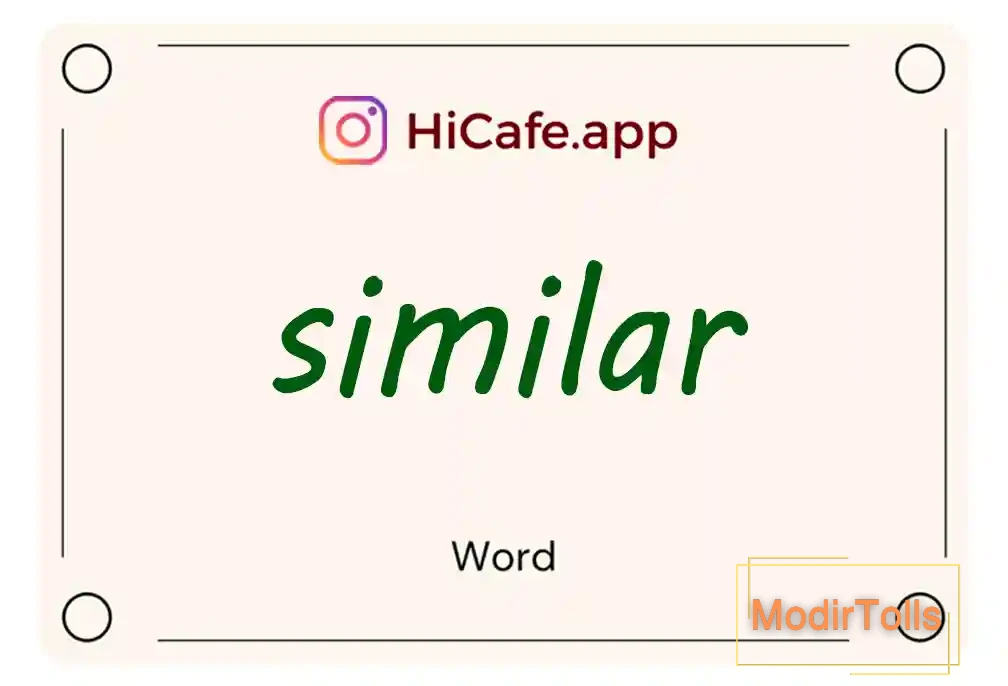 Meaning and usage of similar word
