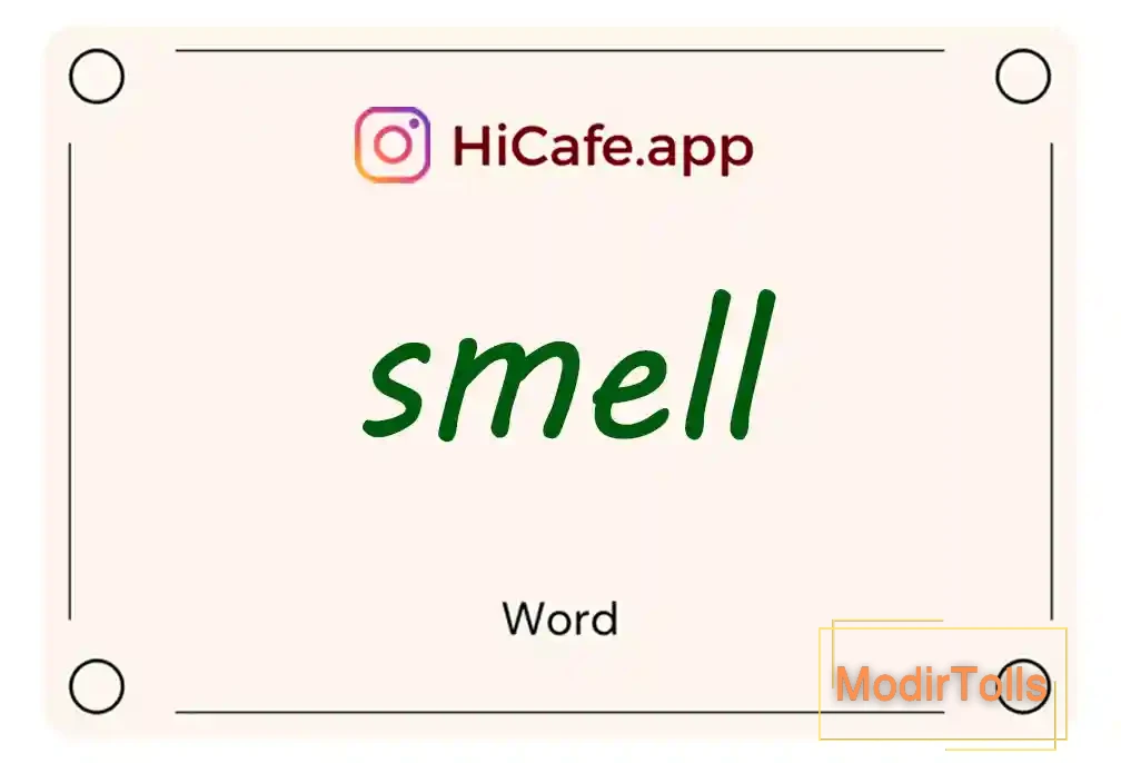 Meaning and usage of smell word