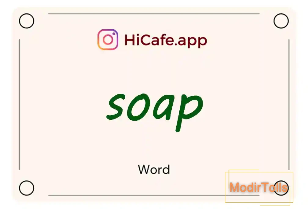 Meaning and usage of soap word