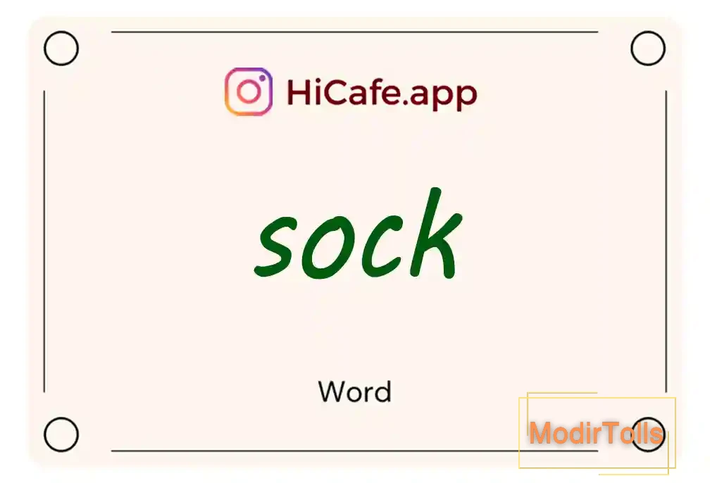 Meaning and usage of sock word