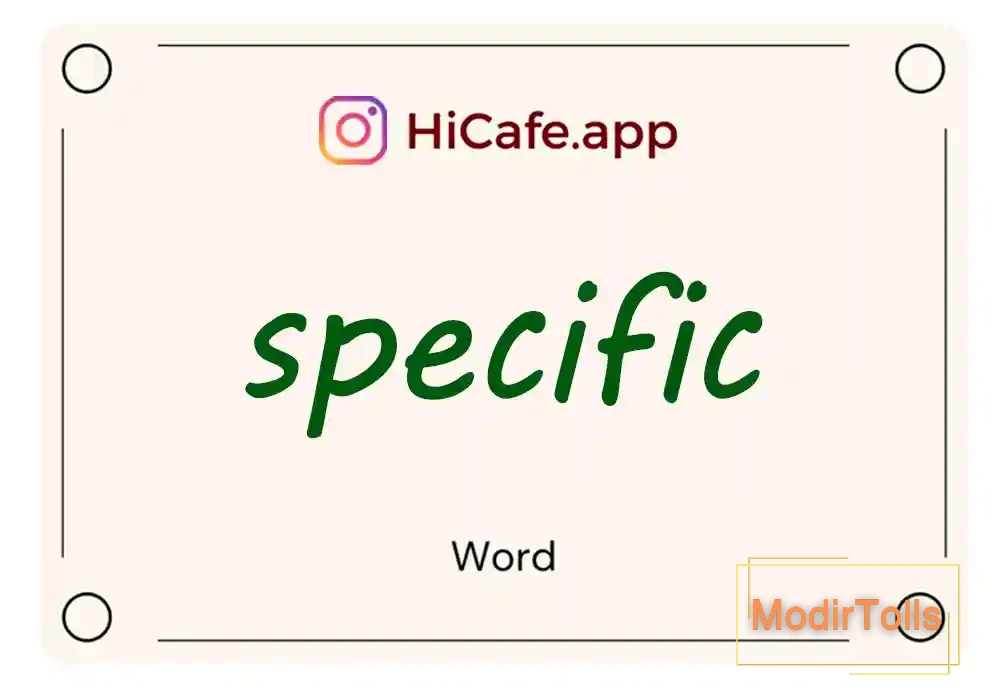 Meaning and usage of specific word