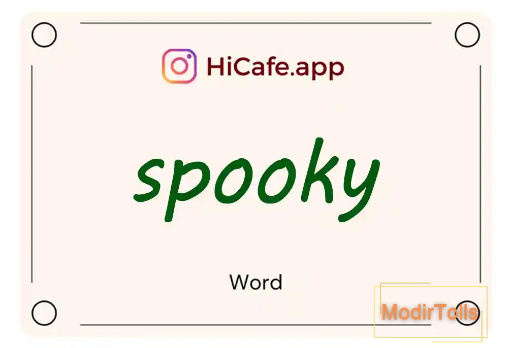 Meaning and usage of spooky word