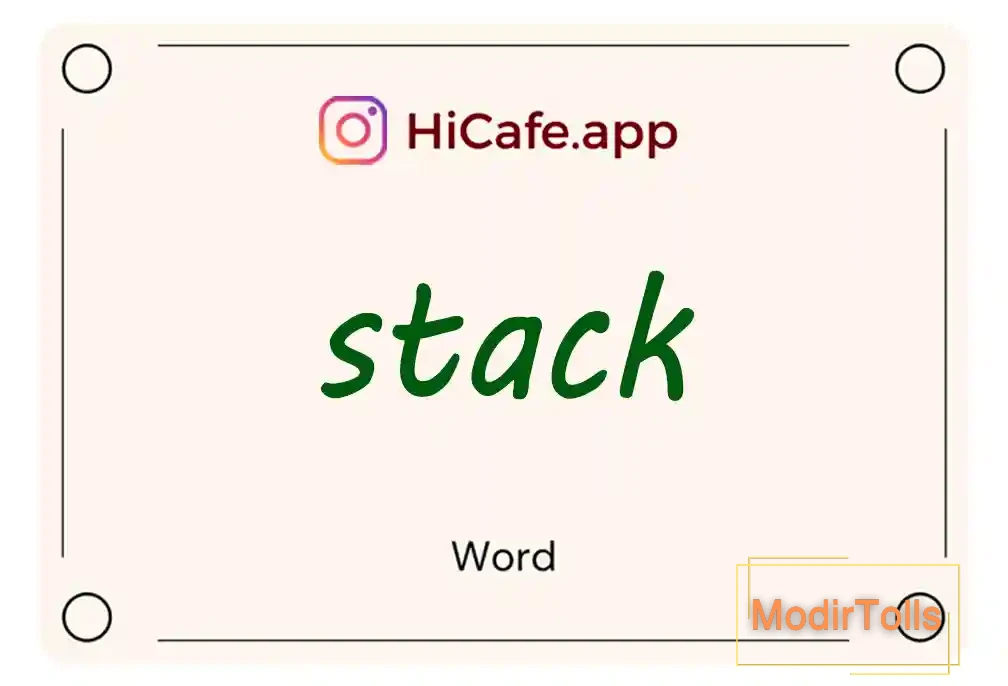 Meaning and usage of stack word
