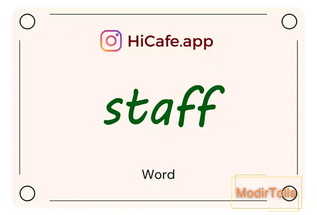 Meaning and usage of staff word