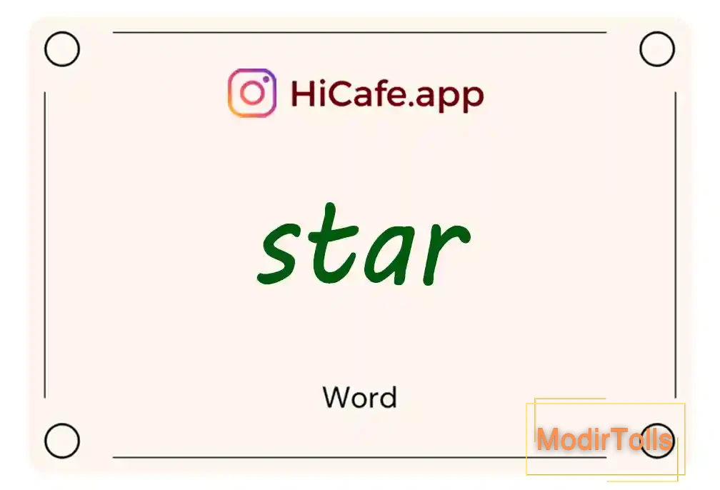 Meaning and usage of star word
