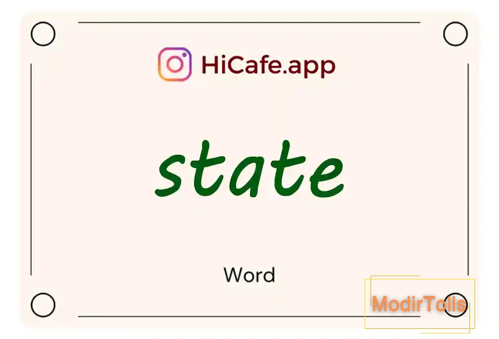 Meaning and usage of state word