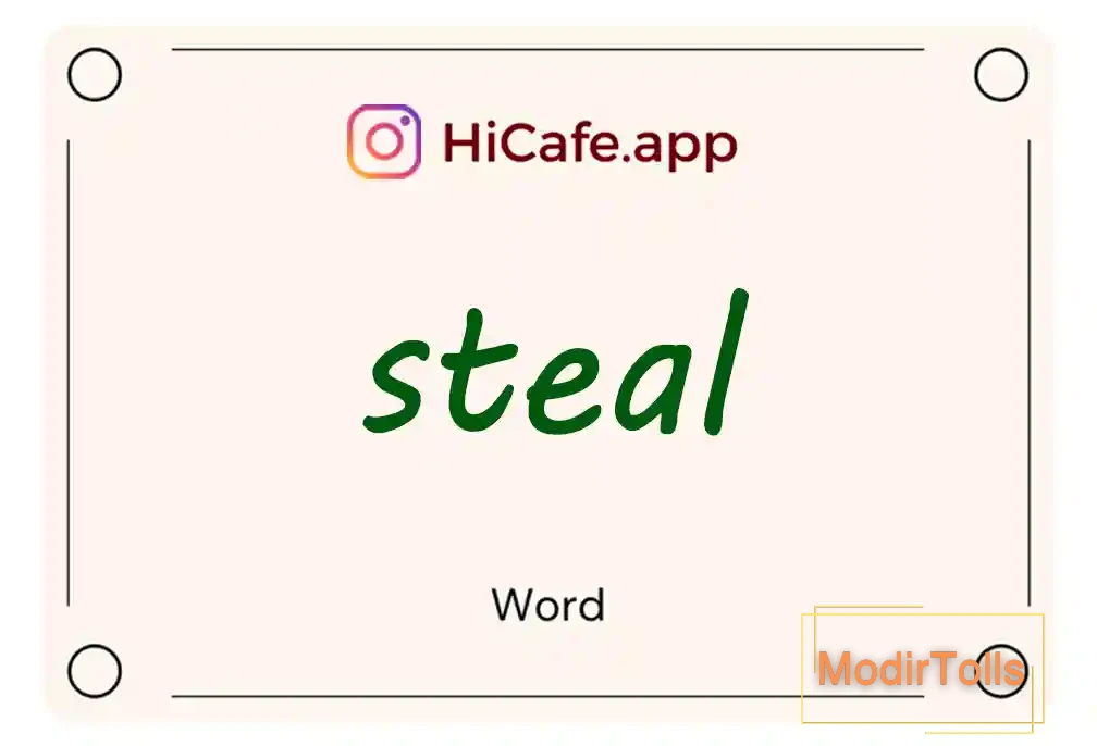 Meaning and usage of steal word