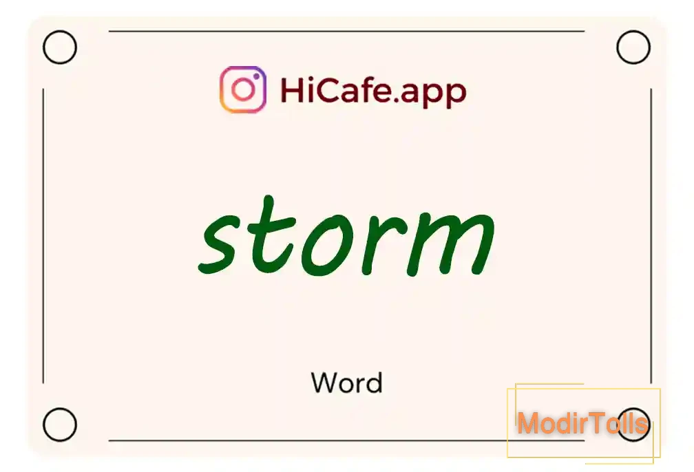 Meaning and usage of storm word