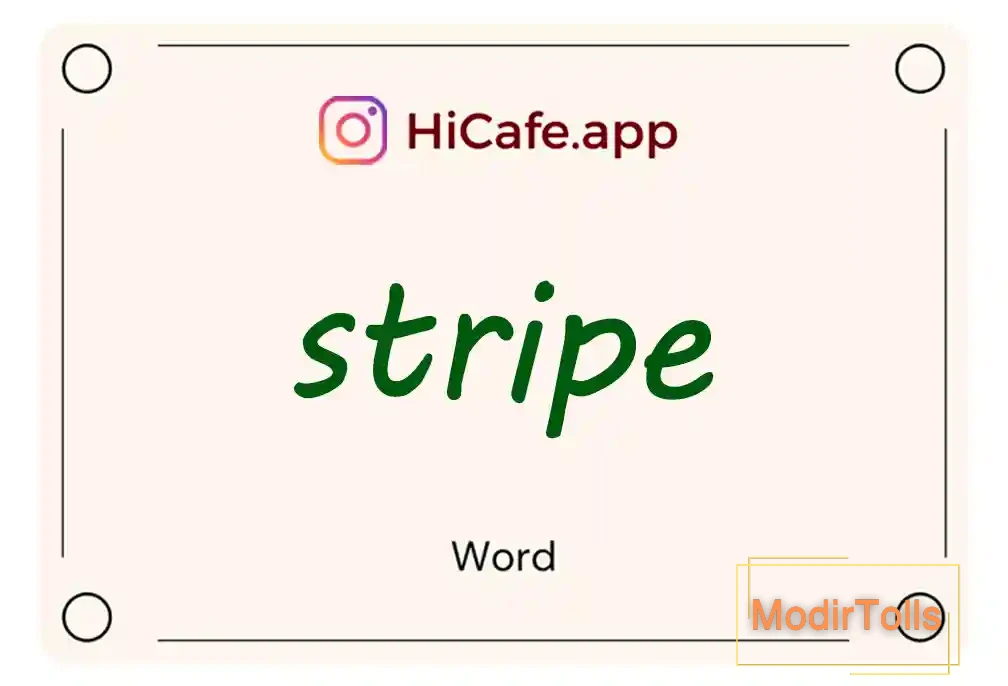 Meaning and usage of stripe word