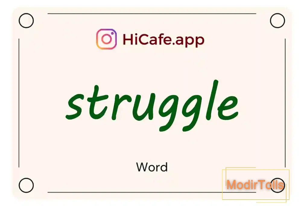 Meaning and usage of struggle word