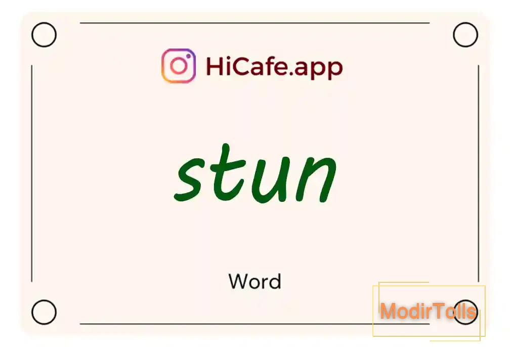 Meaning and usage of stun word