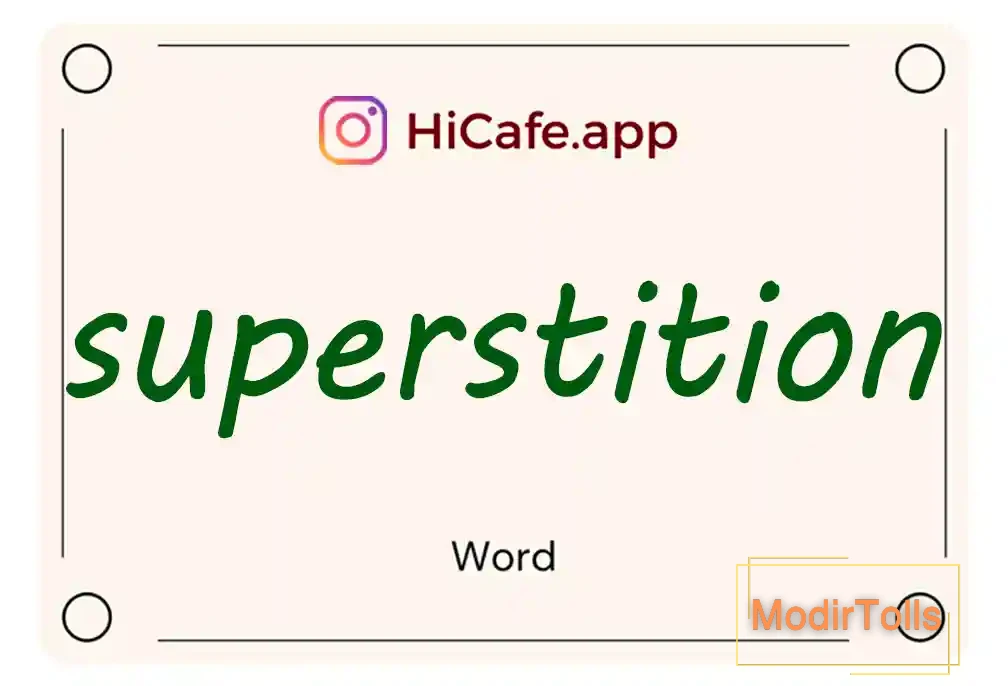 Meaning and usage of superstition word