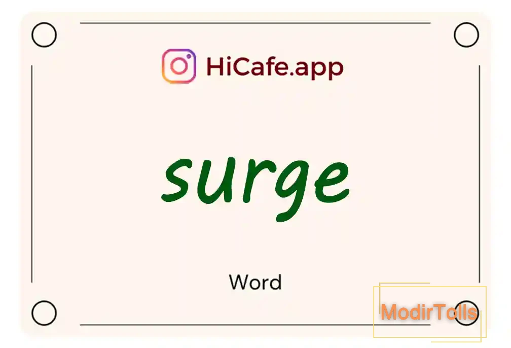 Meaning and usage of surge word