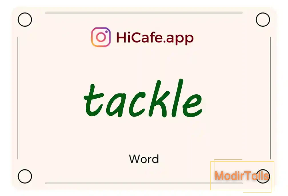 Meaning and usage of tackle word