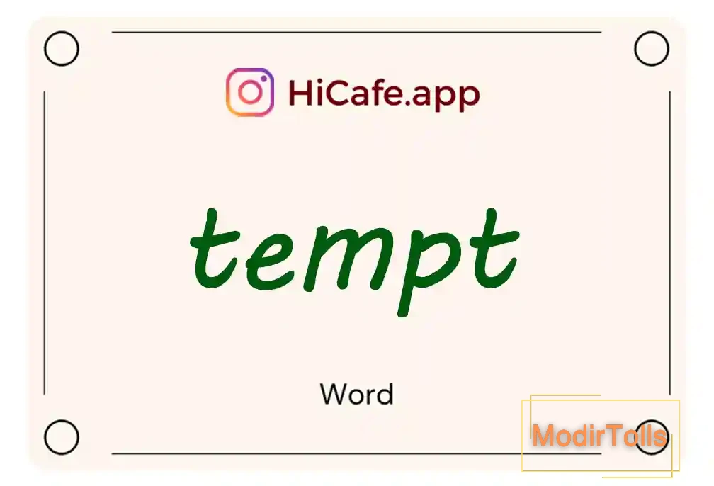 Meaning and usage of tempt word