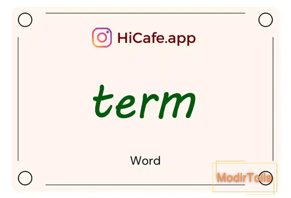 Meaning and usage of term word