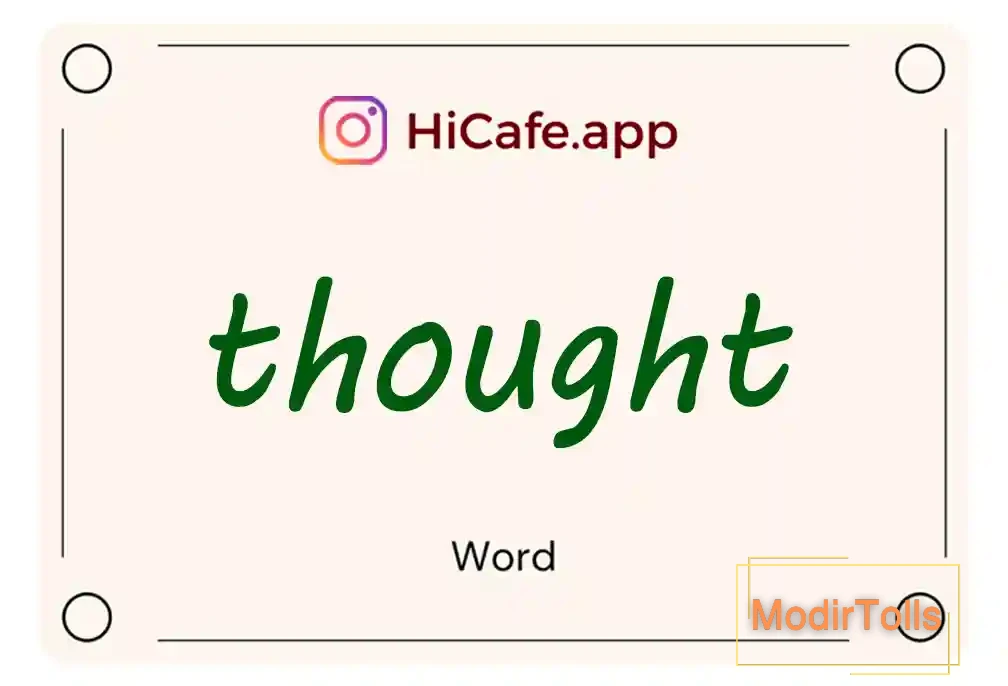 Meaning and usage of thought word