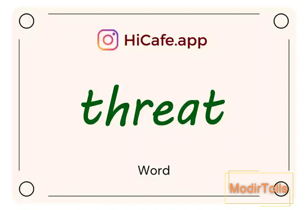 Meaning and usage of threat word
