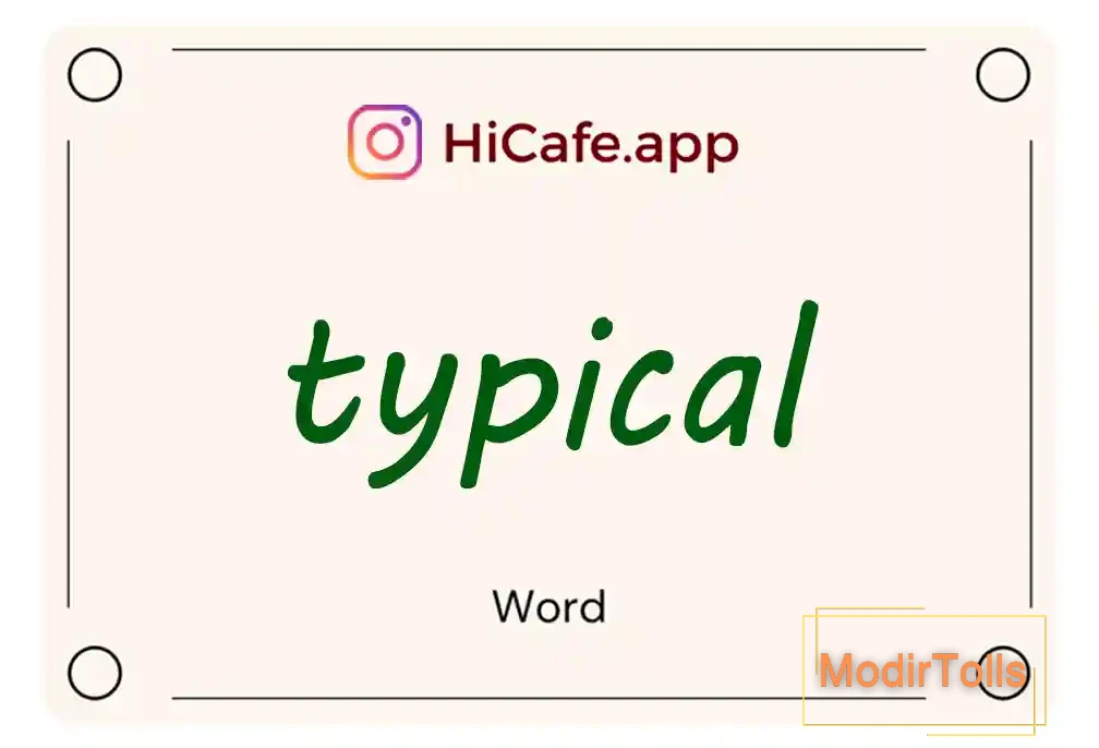 Meaning and usage of typical word