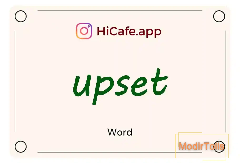 Meaning and usage of upset word
