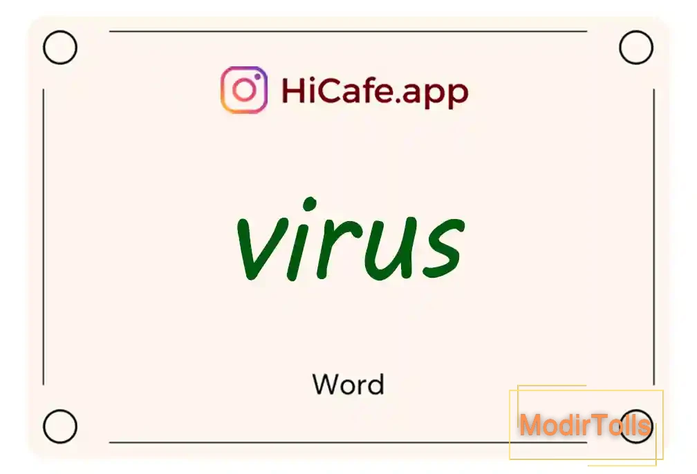 Meaning and usage of virus word