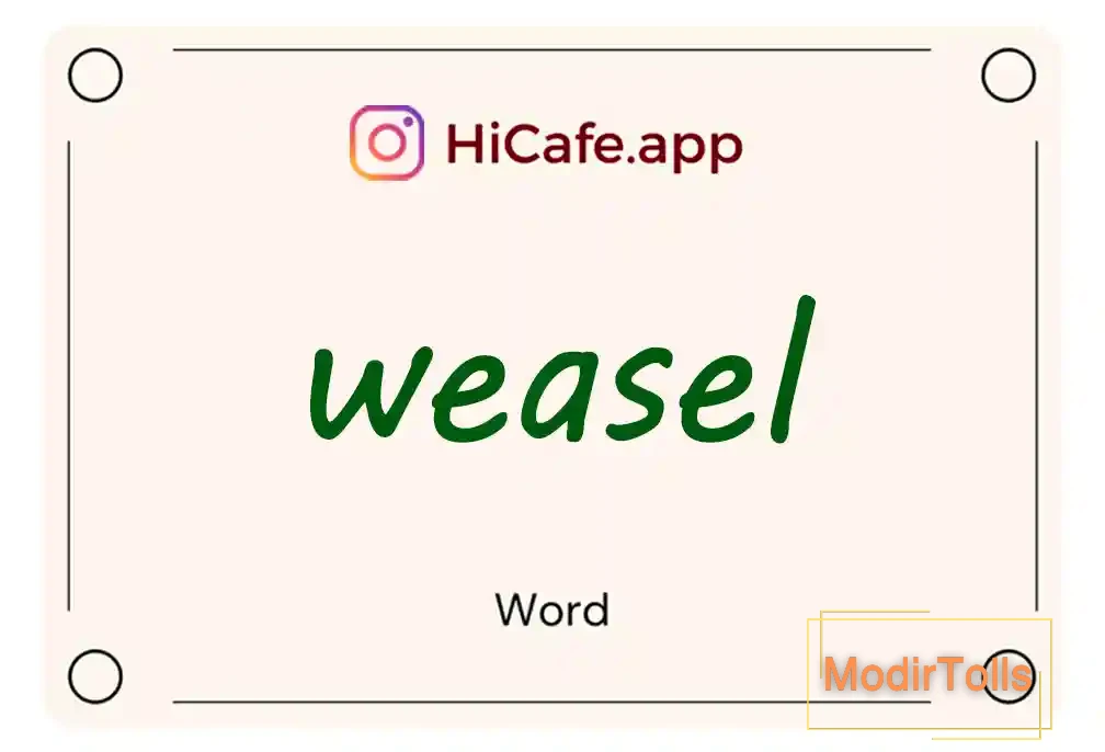 Meaning and usage of weasel word