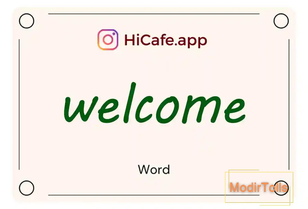Meaning and usage of welcome word