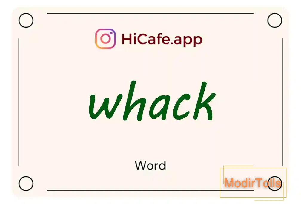 Meaning and usage of whack word