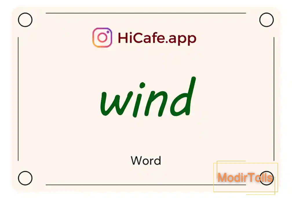 Meaning and usage of wind word